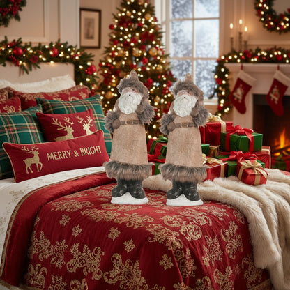 2PCS Set Christmas Gnome Table Decorations 4.3x3.9x14in Holiday Centerpieces For Parties And Gifts Whimsical Festive Desktop Ornaments For Home Decor